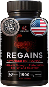 HGH Supplements for Men & Women - Regains Natural Anabolic Muscle Growth Building GH & Human Growth Hormone for Men Muscle Builder for Men Muscle Recovery Post Workout Supplement 60 Protein Pills