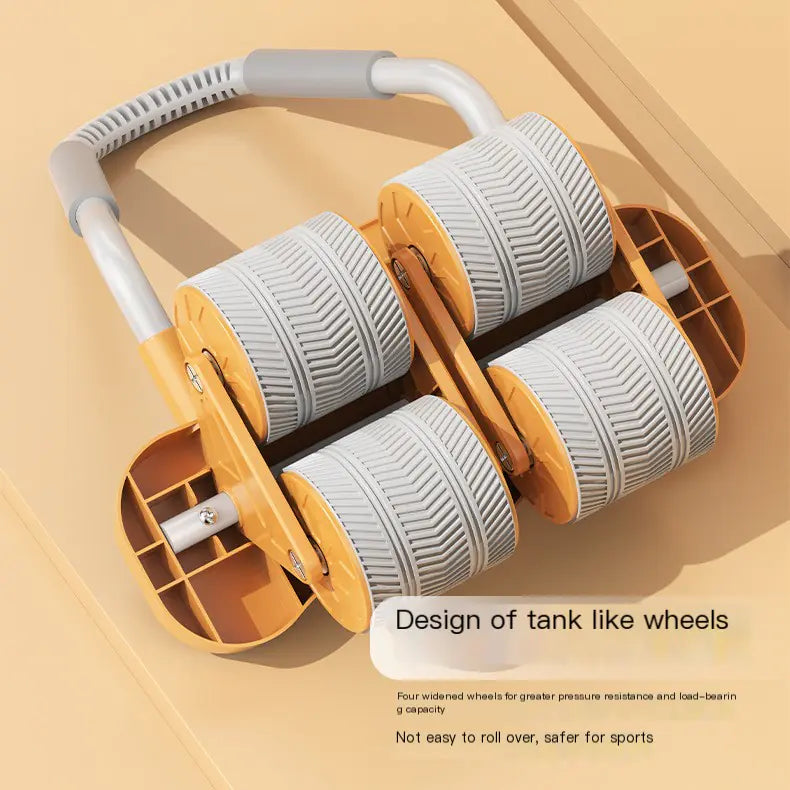 4-Wheel Ab Roller with Automatic Rebound Fitness Tool